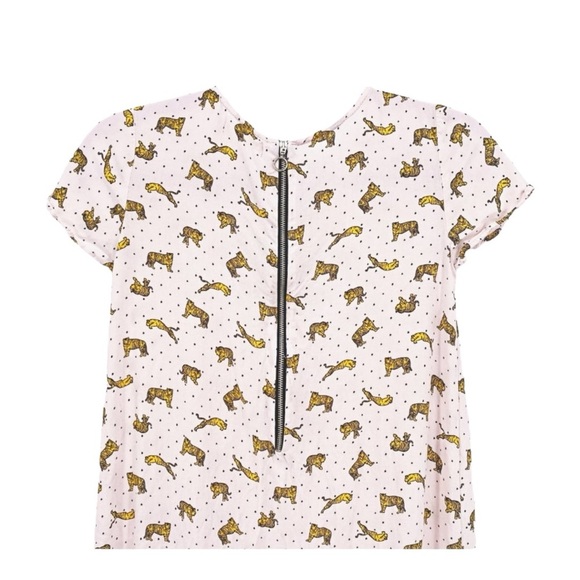 Zara Girls Tigers Print Ruffle Hem Dress 9/10 - Picture 4 of 6